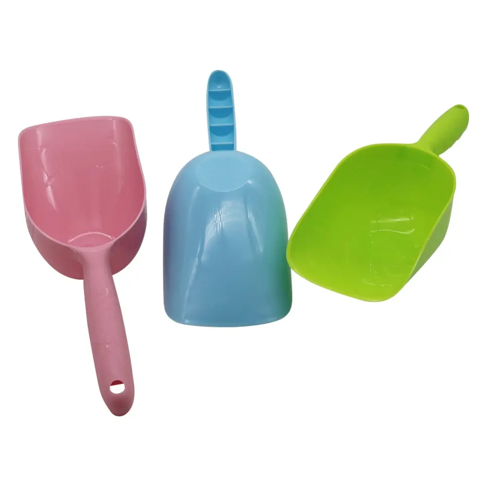 Pet Dog Cat Cute Food Feeder Bowl Shovel Scoop Tool Pet Supplies Mutli-function Environmental Small Plastic Spoon 1Pc