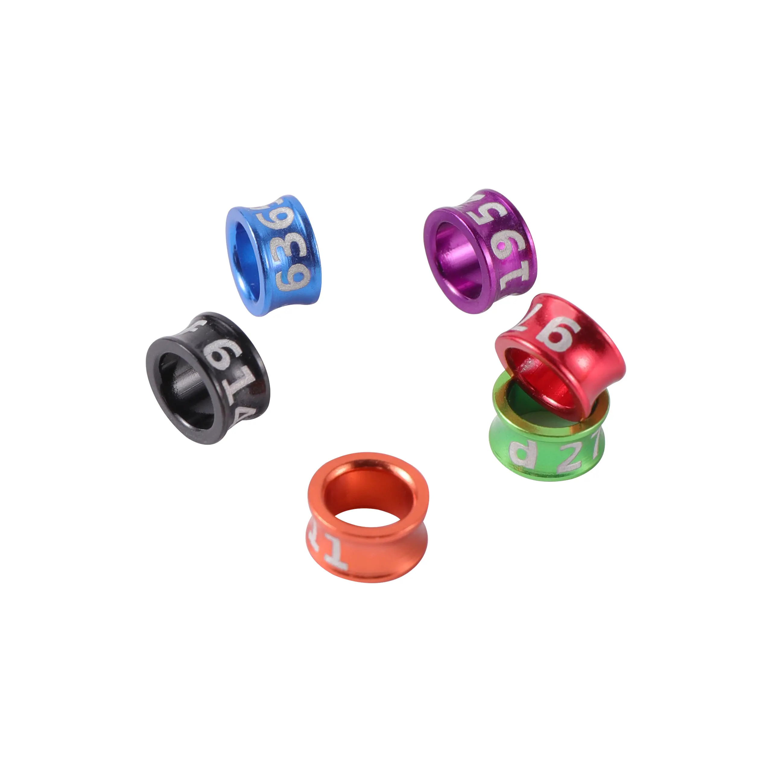 Bird Foot Ring With Word ID 4/4.7/5/6/7mm Bird Ring Pigeon Foot Ring Bird Outdoor Flying Training Tool 6 Colors Mixed 500 Pcs