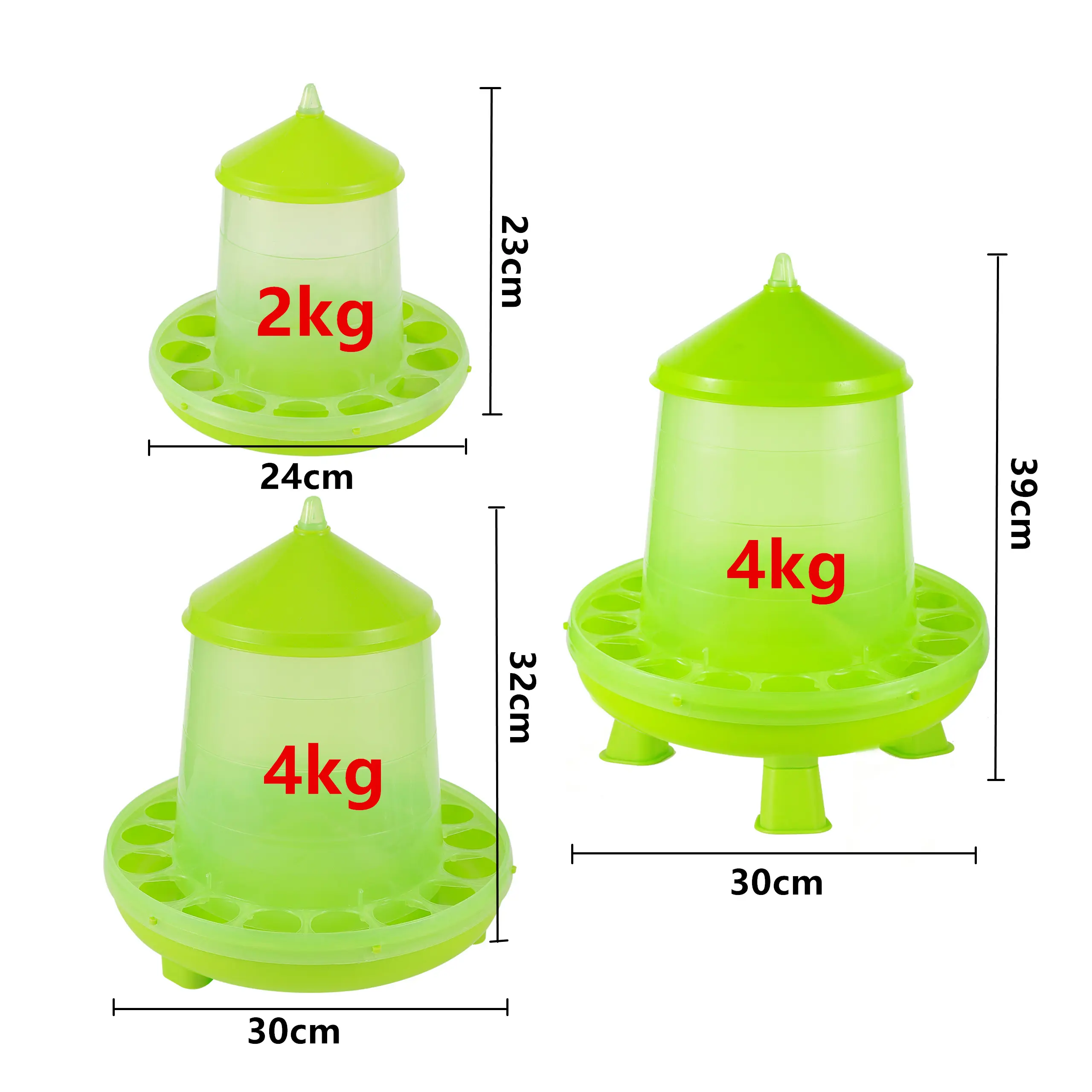 Chicken Automatic Feeder Quail Pigeon Feeder 2kg/4kg Chicken Feeding Bucket Poultry Farm Animal Feeding Supplies 1 Pc
