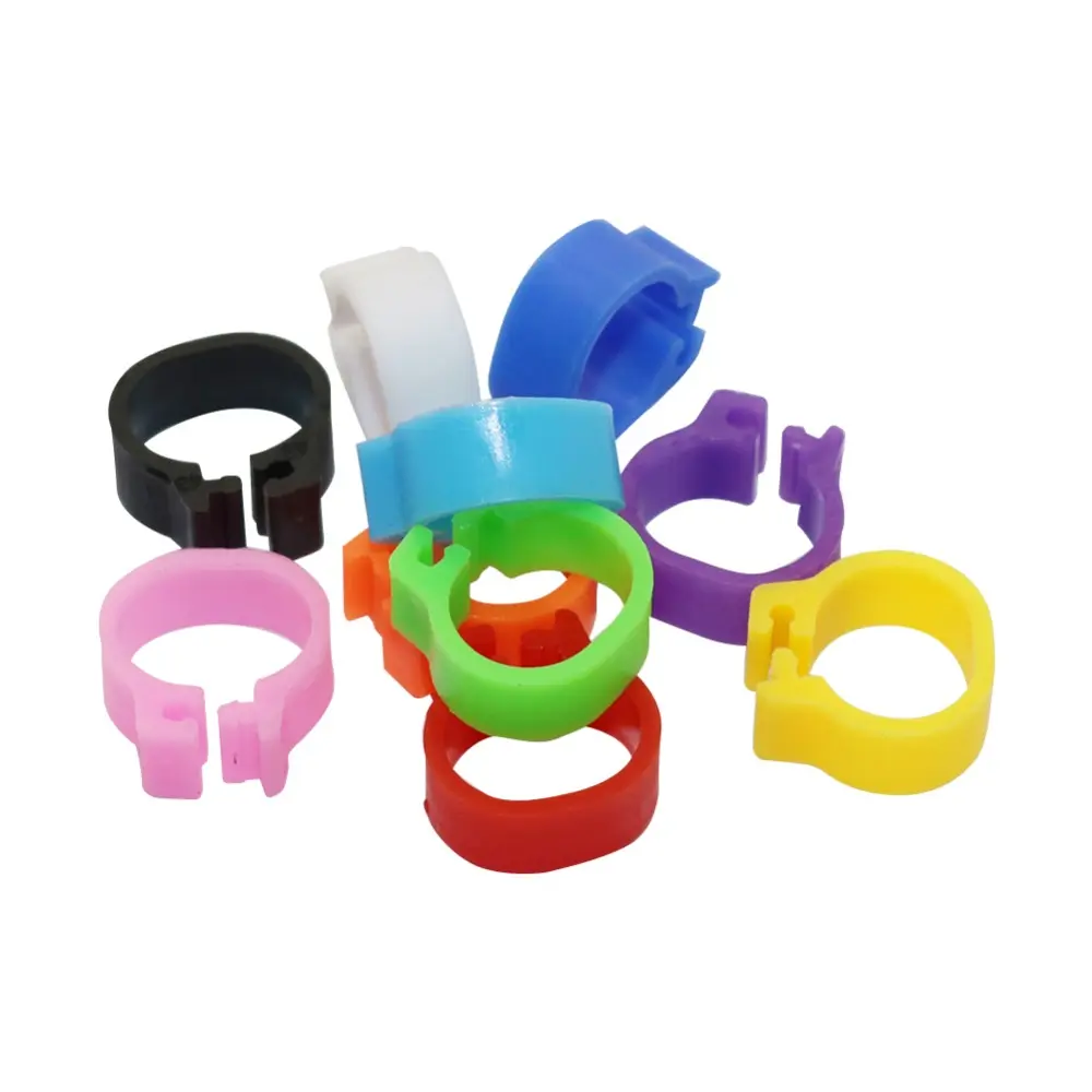 1000 Pcs 8mm Bayonet Identification Ring 5mm Wide Opening Pigeon Ring Color Pigeon Foot Ring Pigeon Supplies Bird Appliances