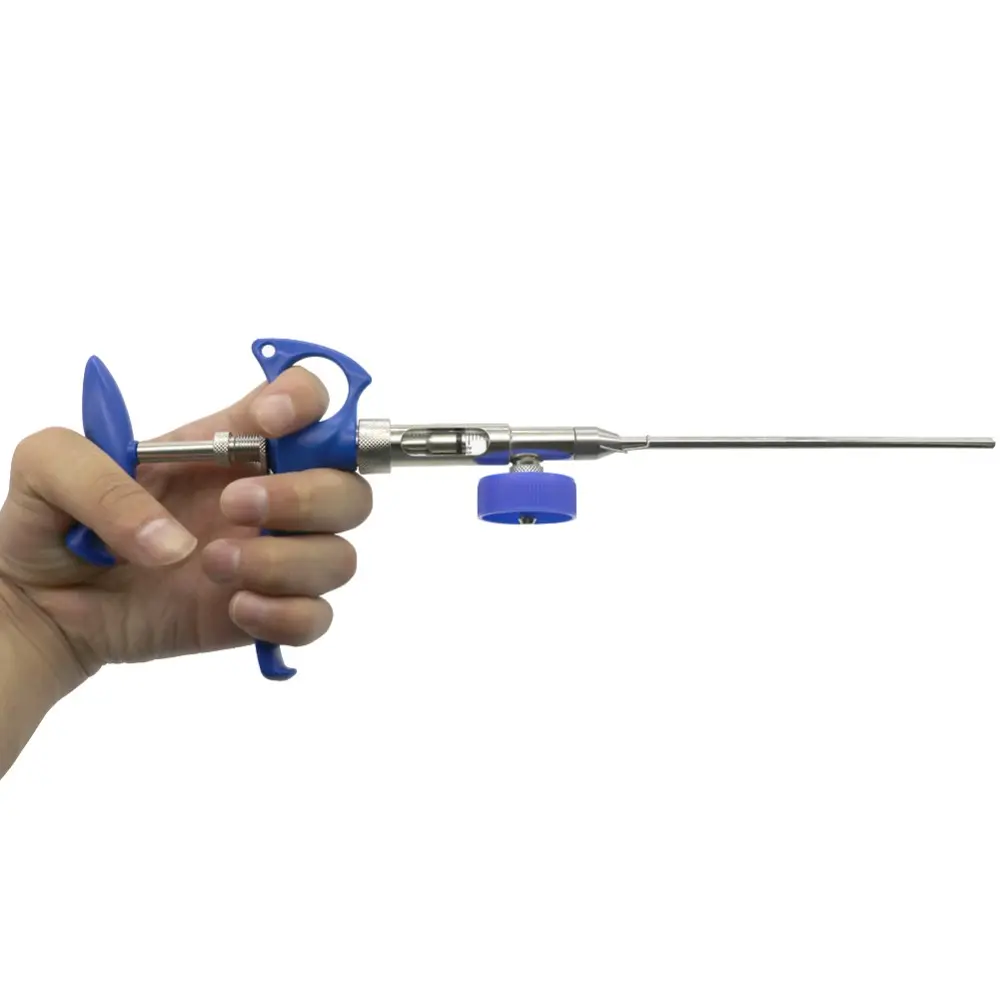 Farming Animals Equipment Stainless Steel Rabbit Sperm Collector Rabbit Artificial Insemination Gun Fresh Semen Injector Kit