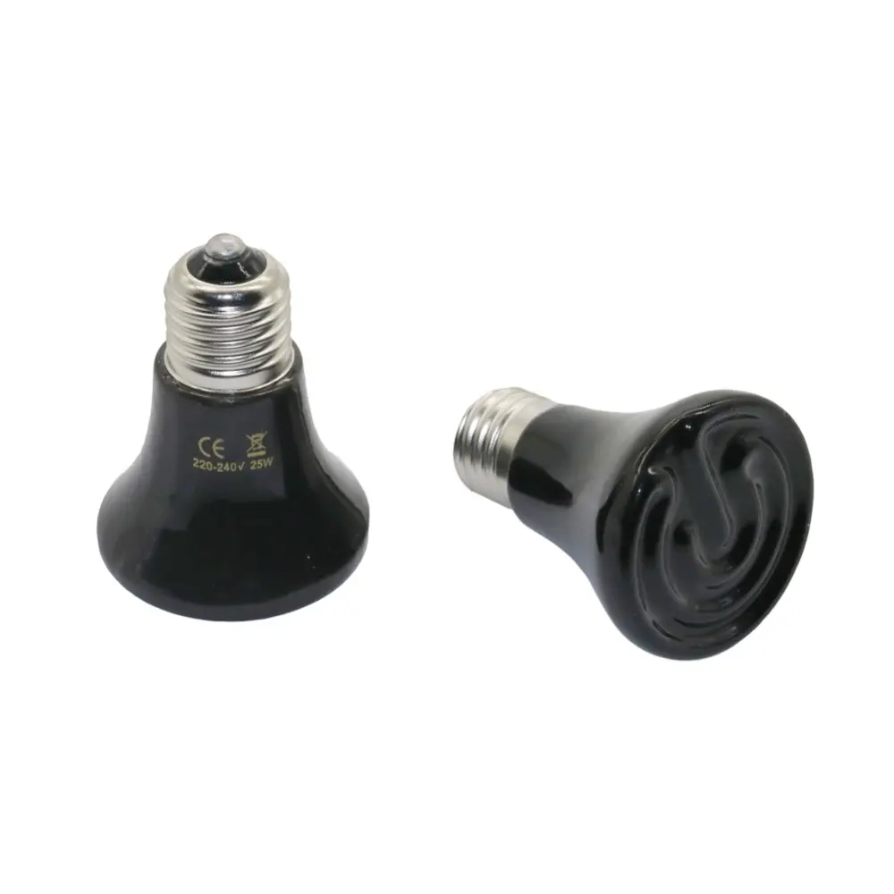 10 Pcs E27 220V-240V Infrared Ceramic Emitter Heat Lamp Reptile pet Brooder Breeding Breeding Light 25W 50W 75W 100W