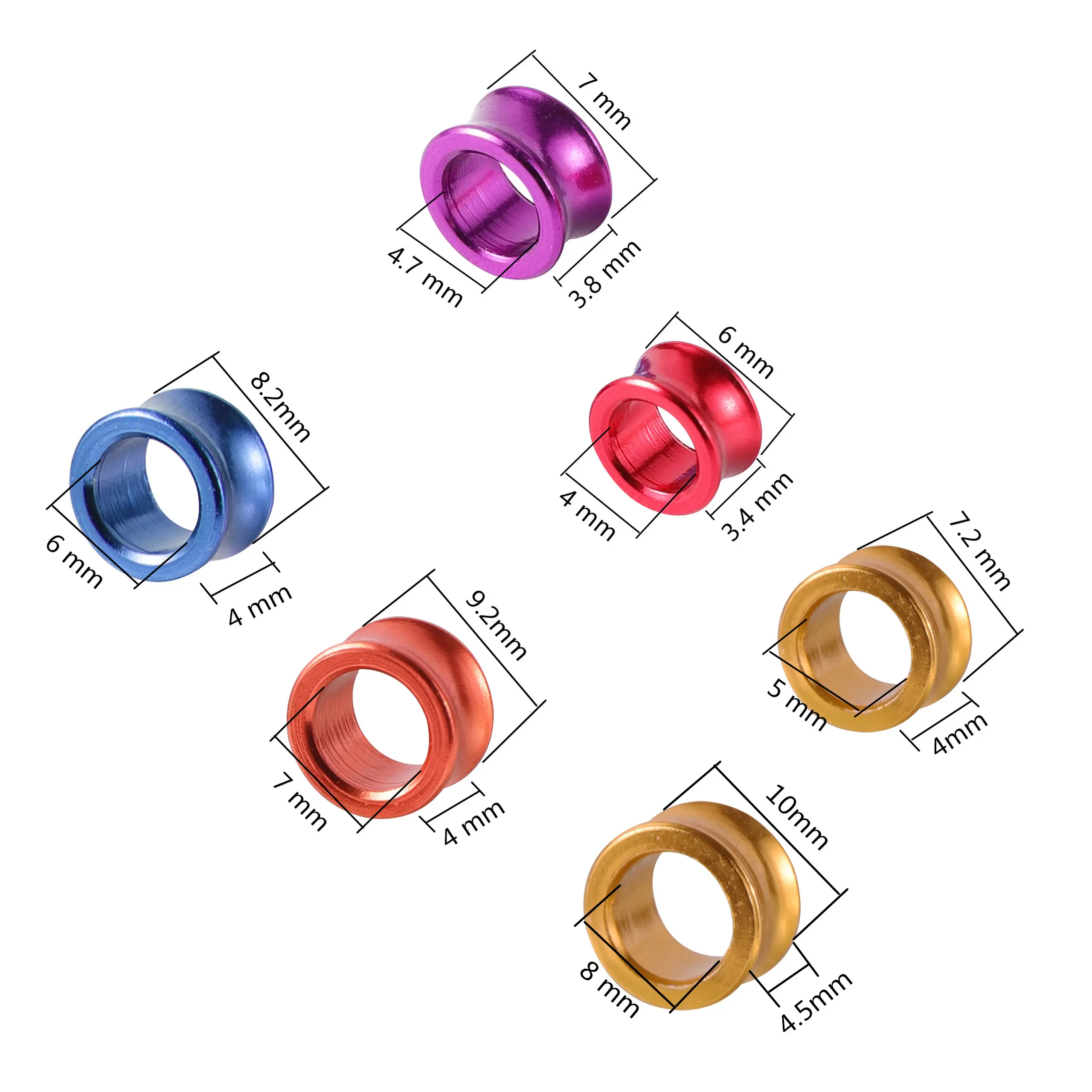 Aluminum Parrot Foot Ring 4/4.7/5/6/7/8mm Bird Outdoor Flying Training Race Identification Tag No Serial Number Multicolor Mixed