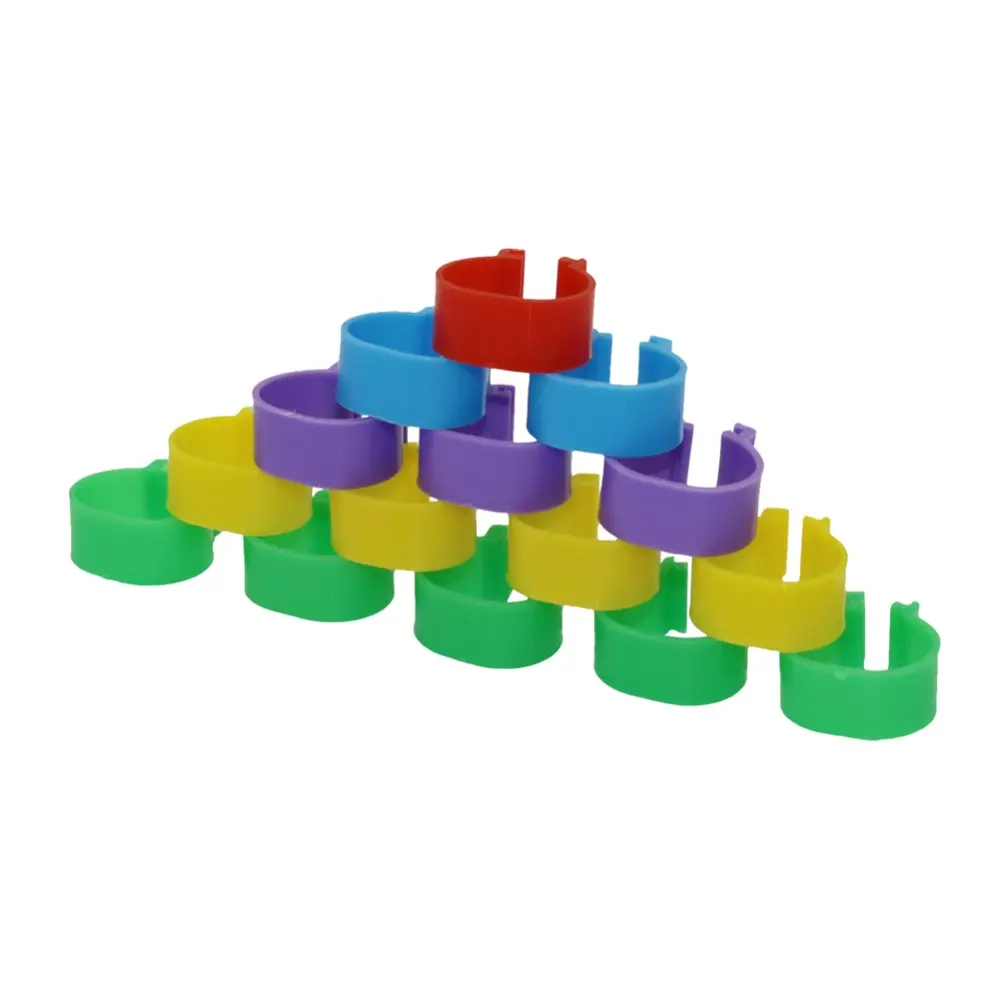 1000pcs ID 1.6cm Chicken Foot Ring Poultry Leg Digital Label Buckle Ring 5 Colors Plastic Chick Duck Goose Farm Equipment