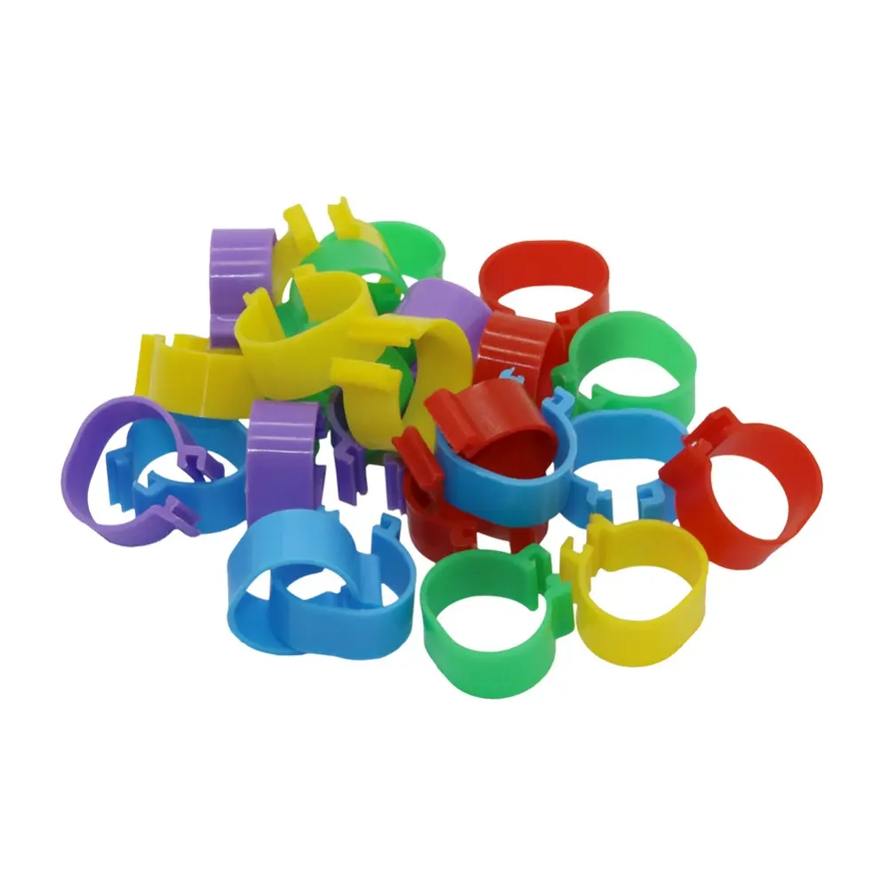 1000pcs ID 1.6cm Chicken Foot Ring Poultry Leg Digital Label Buckle Ring 5 Colors Plastic Chick Duck Goose Farm Equipment