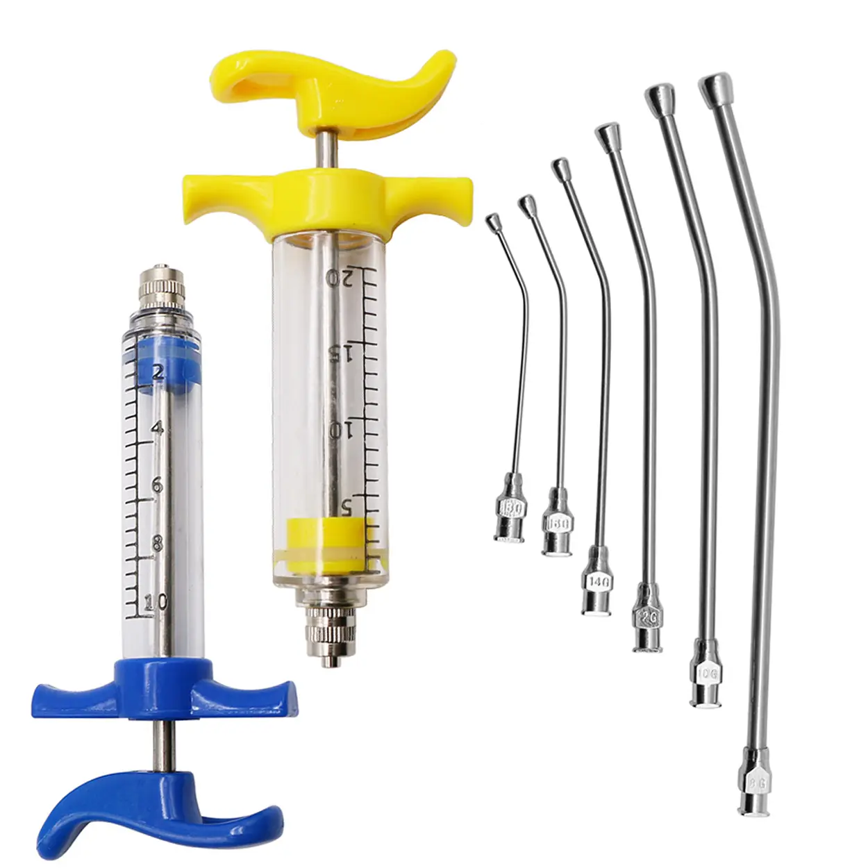 10ml-50mL Bird Feeding Syringe Kit With 6 Pcs Curved Gavage Tube Milk Syringe Needle Pet Liquid Food Feeding