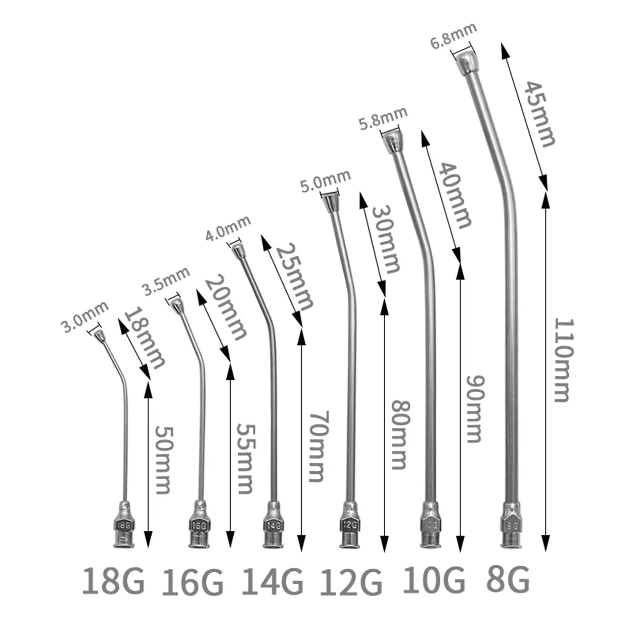 20ML Parrot Feeding Syringe With 6Pc Gavage Curved Needle Medicine Silicone Push Tube Syringe Pet Feeder