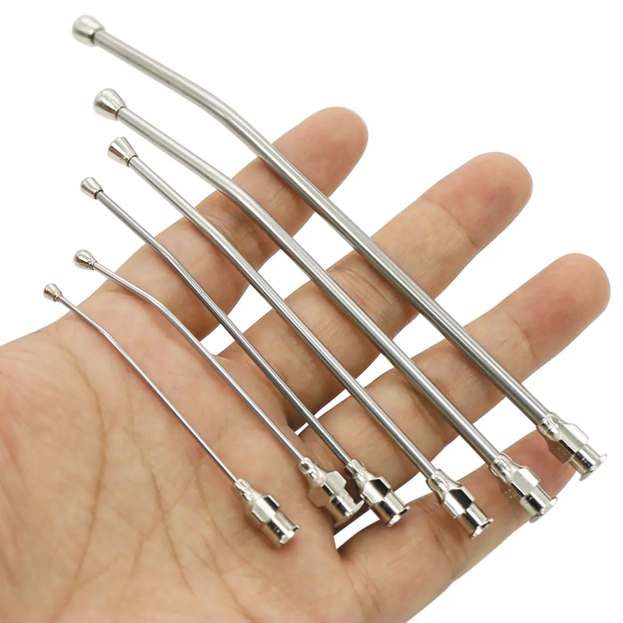 20ML Parrot Feeding Syringe With 6Pc Gavage Curved Needle Medicine Silicone Push Tube Syringe Pet Feeder