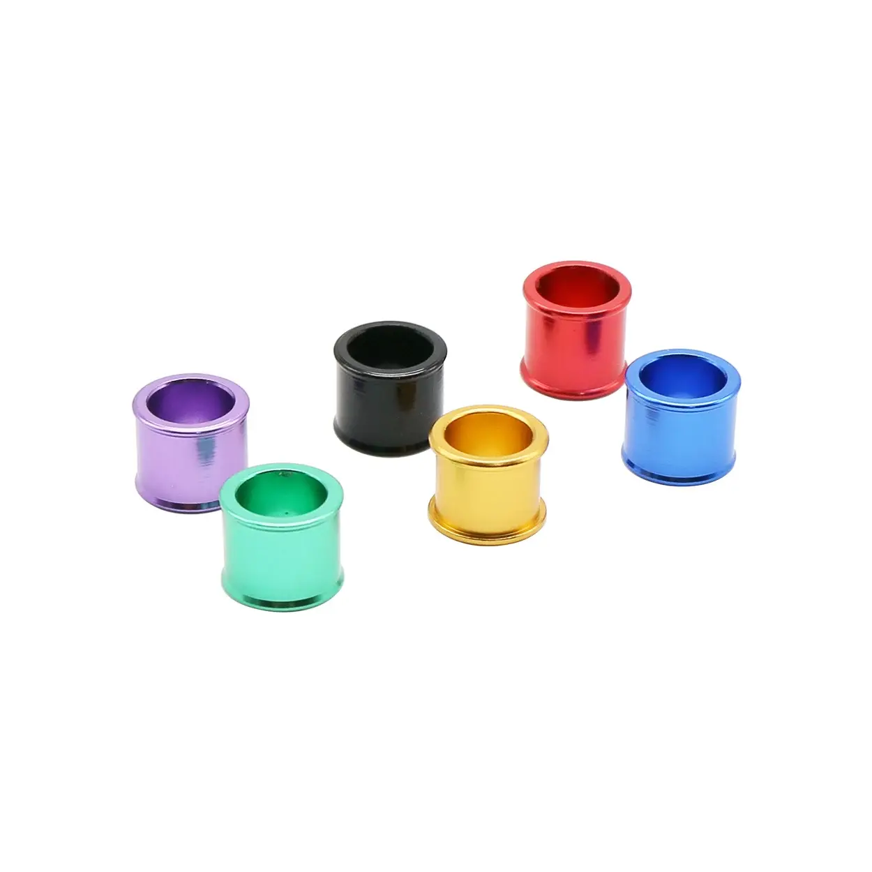 12 pcs ID 8mm Aluminum Pigeon Foot Ring Bird Foot Ring Outdoor Flying Training Identification Foot Ring Pigeons Carry 6 Colors