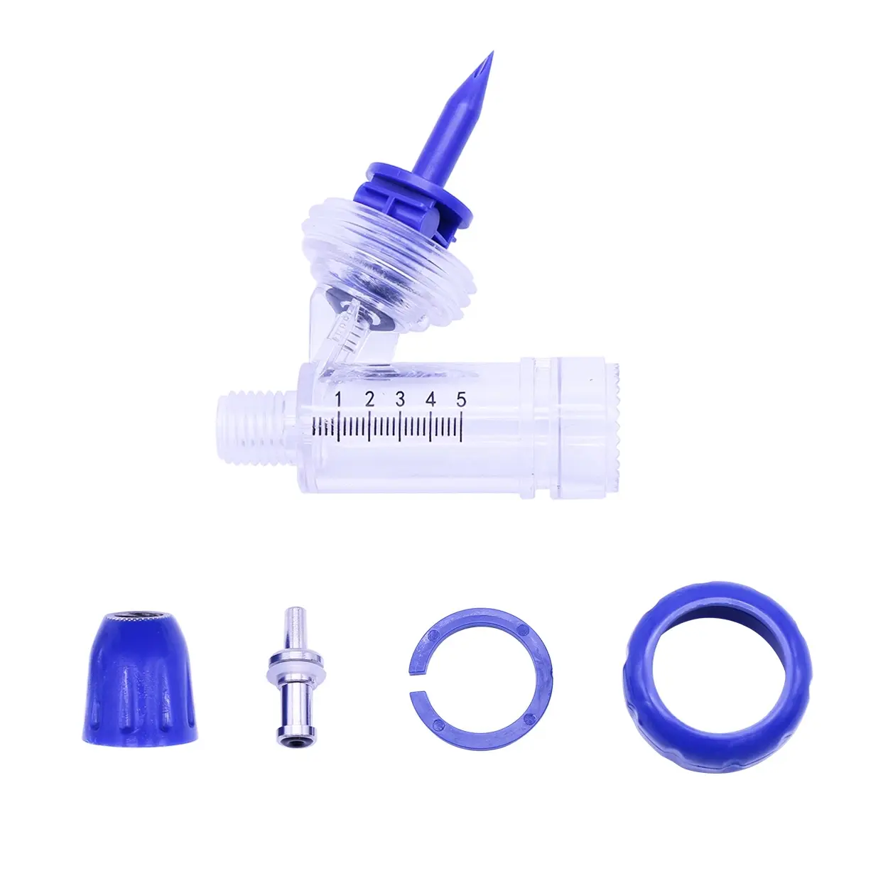 1Pcs 2ml / 5ml Veterinary Adjustable Continuous Syringe Accessories Syringe Vaccine Injector Dose Tubes