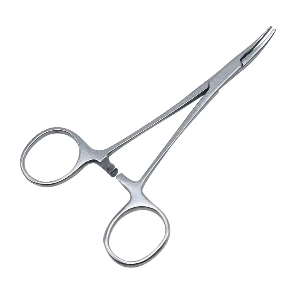 1Pc Straight & Curved Hemostat Forceps Set Locking Tweezer Clamps Ideal Hemostats Pet Hemostat Locking Nipper
