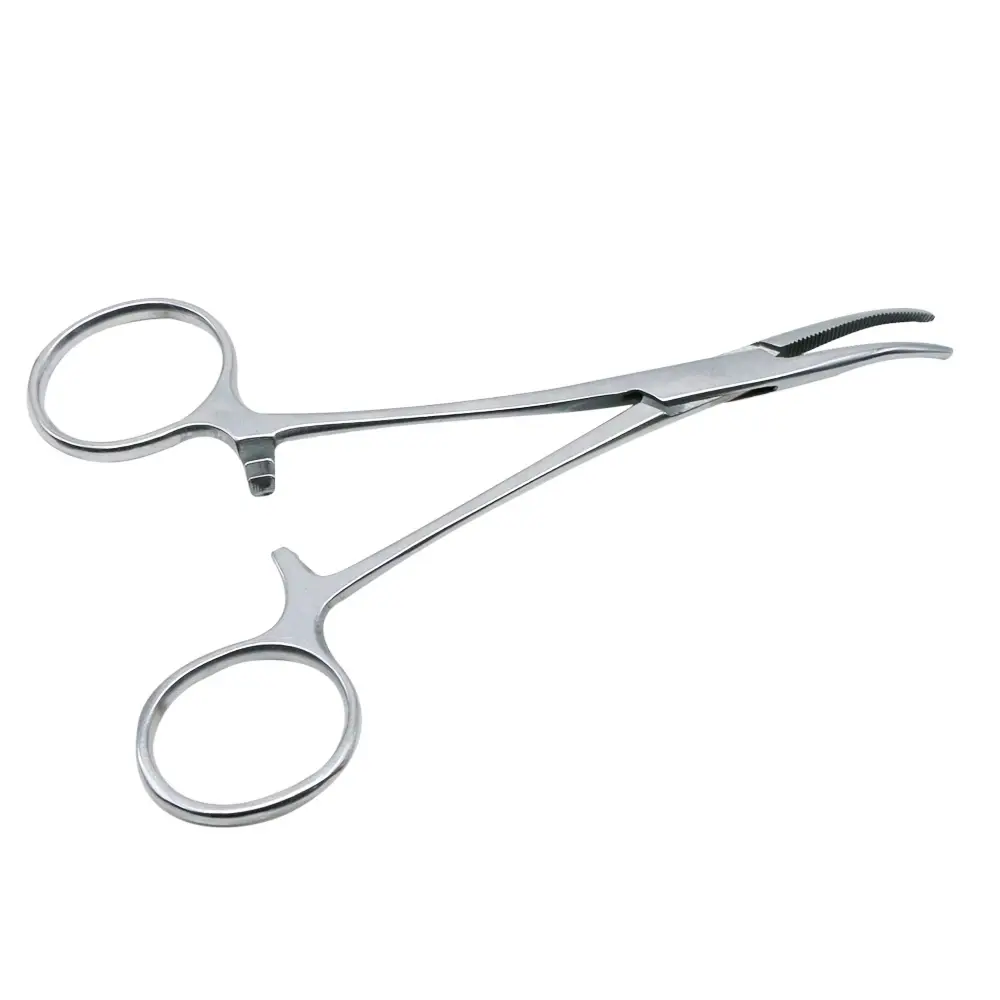 1Pc Straight & Curved Hemostat Forceps Set Locking Tweezer Clamps Ideal Hemostats Pet Hemostat Locking Nipper