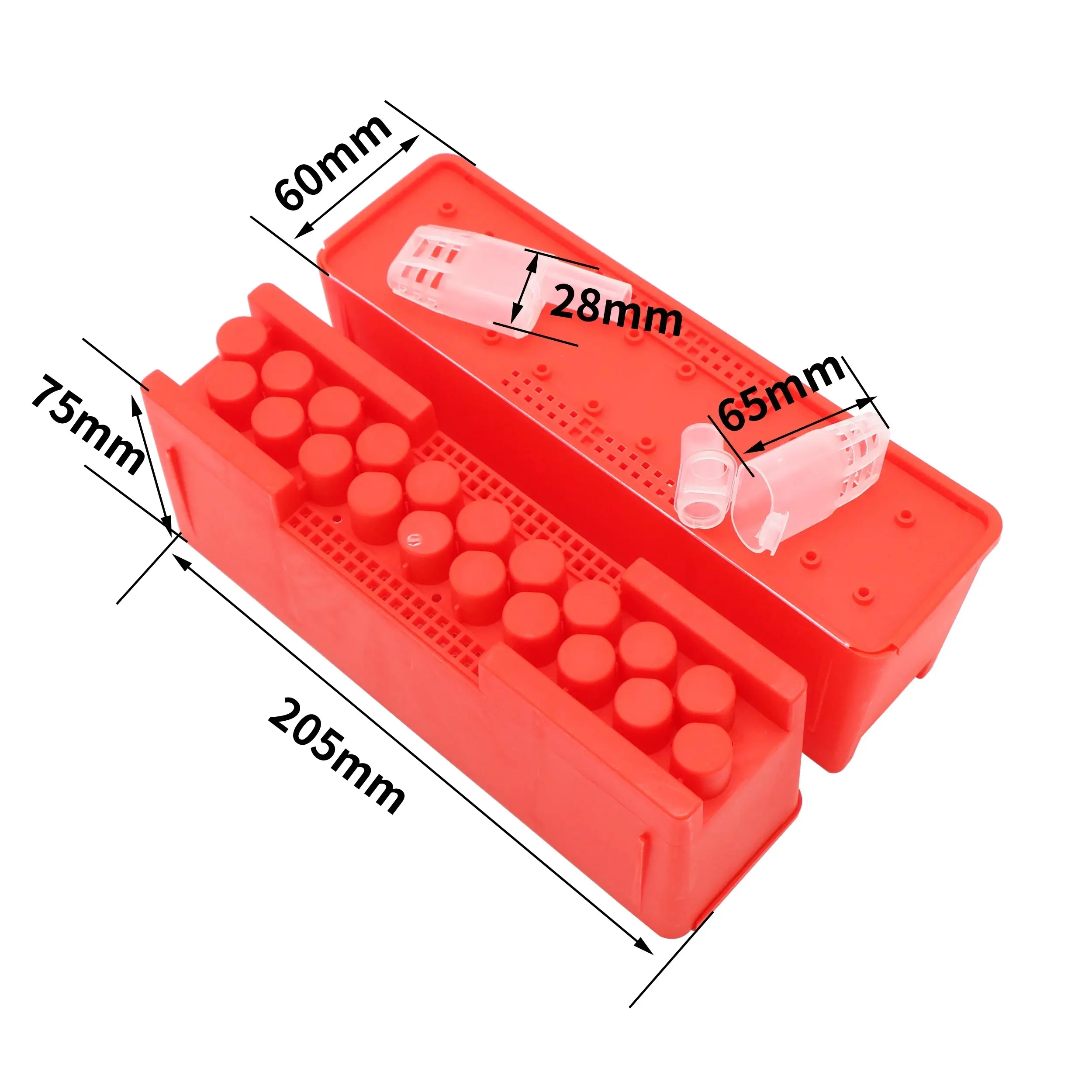 Apiculture Bee Feeding Box Queen Bee Transport Box Queen Cages Rearing Equipment Queen Cell Plastic Incubator Beekeeping Tool