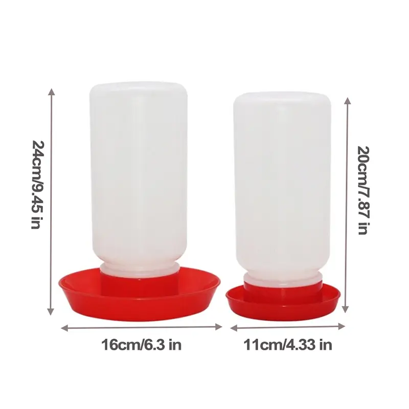 1 Pc Automatic Chicken Waterer Feeder, Leakproof Thickened Poultry Drinker Bottle for Birds/Chicks/Quail Feeding Bucket