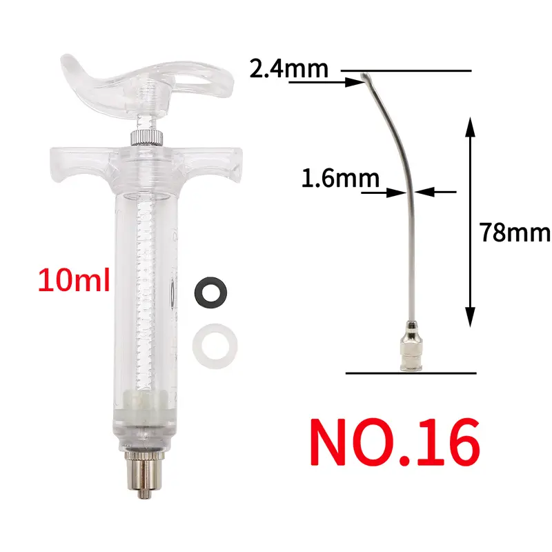 10/20ml Small Pet Medicine Feeder Manual Feeder With Metal Feeding Tube For Parrot Pigeon Bird Poultry Feeding equipment