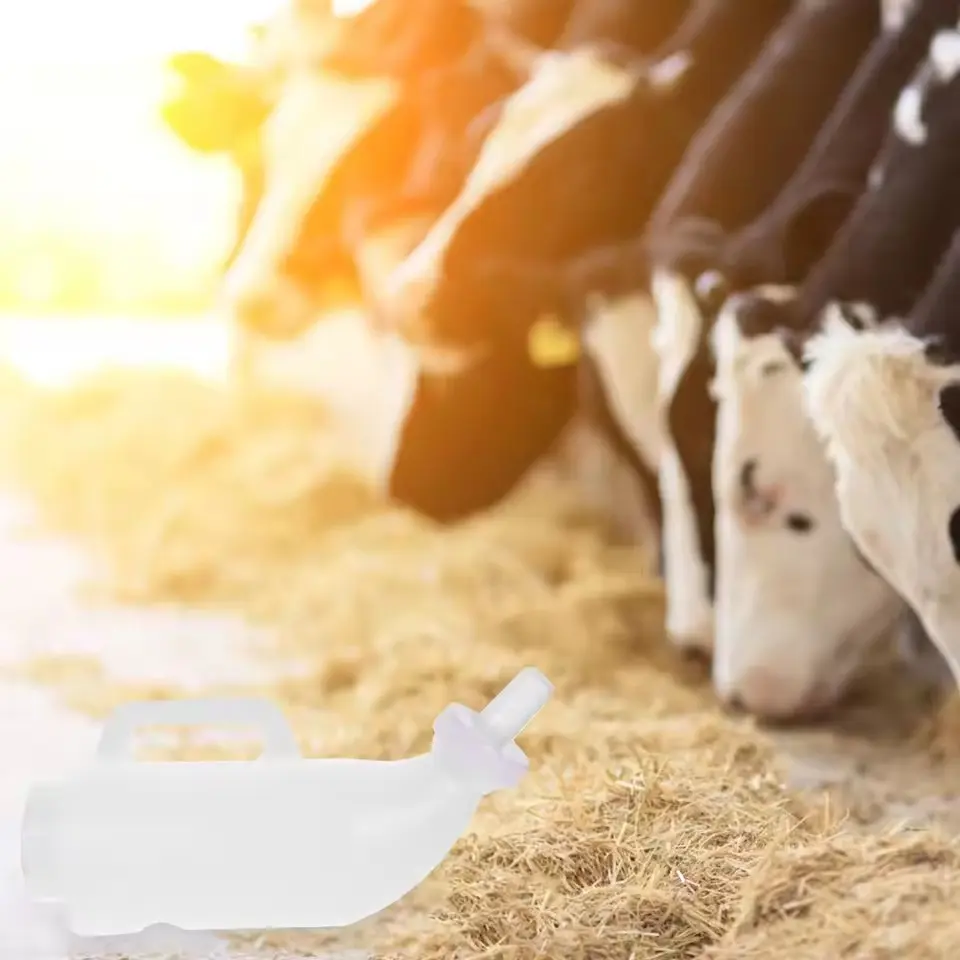 1-5L Feeder Bottle with Nipple Sheep Milk Bottle Holder Milking Feeding Replacement Drinker Livestock Feediing Tools