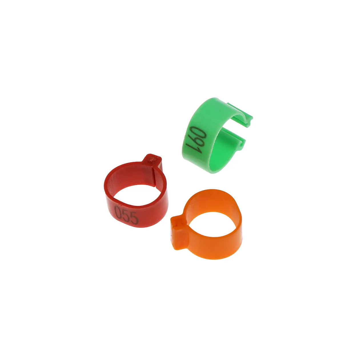 100PCS 8 Colors Chicken Foot Rings Plastic Snap-on Chicken Duck Goose Digital Foot Ring Poultry Farming Equipment
