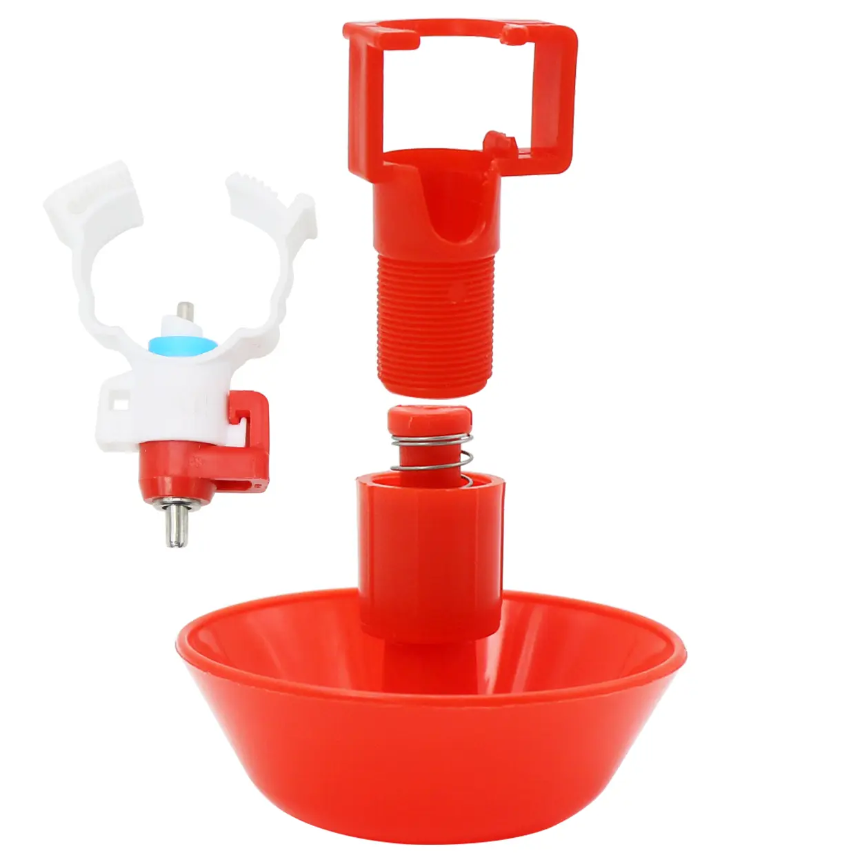 10 pcs 25mm Round Tube Automatic Water Dispenser Hanging Cup Poultry Nipple Drinking Cup Automatic Water Supply Device