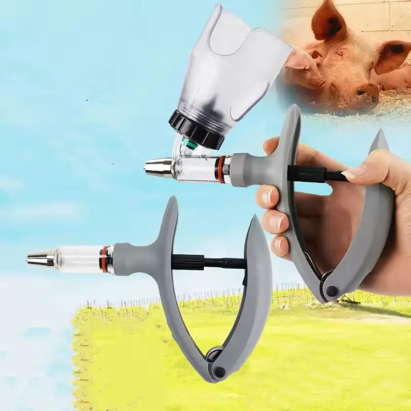 2ml /5ml Automatic Veterinary Continuous Syringe Animal Injection Adjustable Vaccine Syringe for  for livestock Pig Cattle Sheep