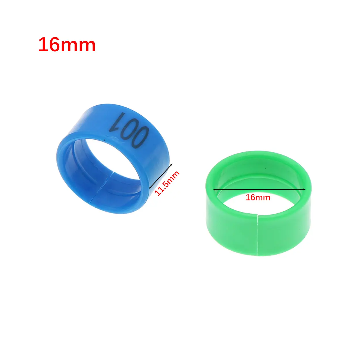 100 pcs 1.6/1.8cm Chicken Duck Plastic Foot Ring  8 Colors Foot Ring With Number Poultry Carry Easy To Wear