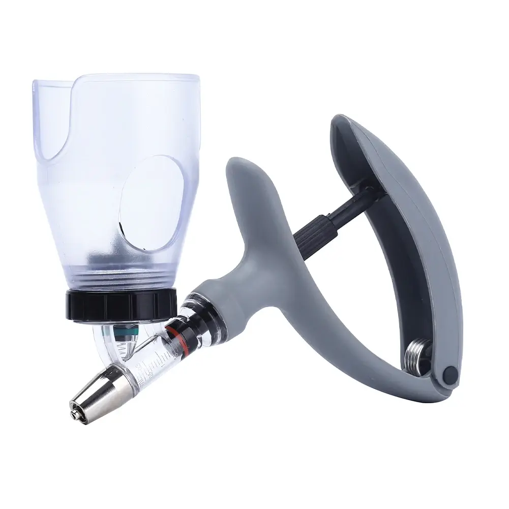 1 Pc 2/5ml Poultry Automatic Syringe With Vaccine Bottle Livestock Continuous Injector Pet Adjustable Vaccine Injection