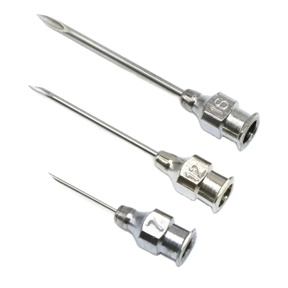 10 Boxes Pets Treatment  Injection Needle 304 Stainless Steel Dispensing Needle For Farm Fluid Supplement Livestock Poultry