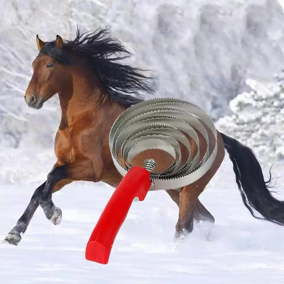 4/5/6Ring Horses Serrated Curry Comb sweat scraping anti-itch rake Scraper Cattle scratching teeth pet hair removal Cleaning