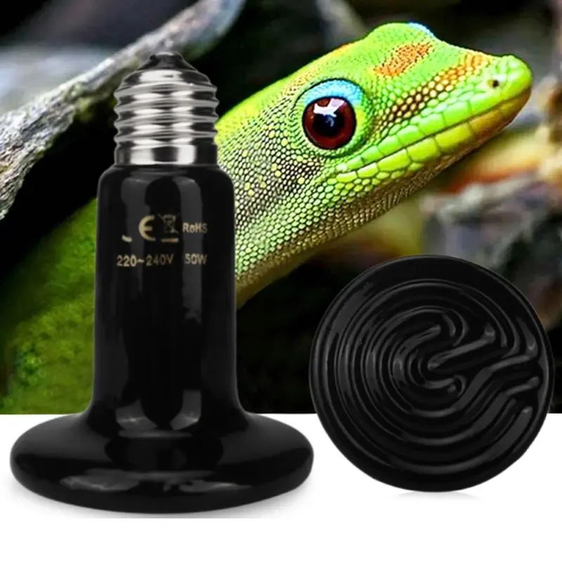 4pcs  Reptile Pet No Light Far Infrared Ceramic Heating Lamp E27 Small Mini Heat Lamp 25W 50W 75W 100W 150W 200W