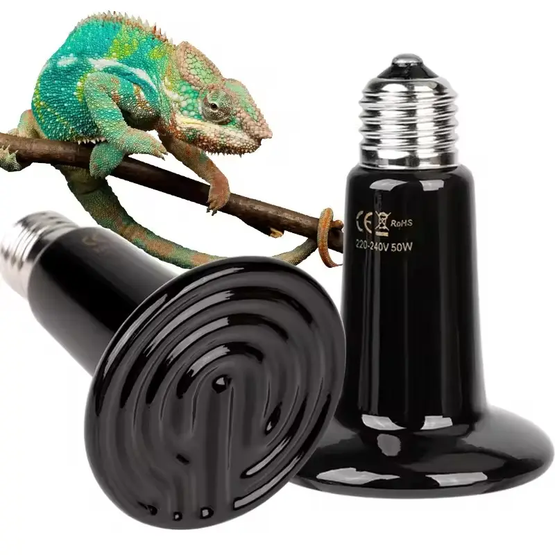 4pcs  Reptile Pet No Light Far Infrared Ceramic Heating Lamp E27 Small Mini Heat Lamp 25W 50W 75W 100W 150W 200W