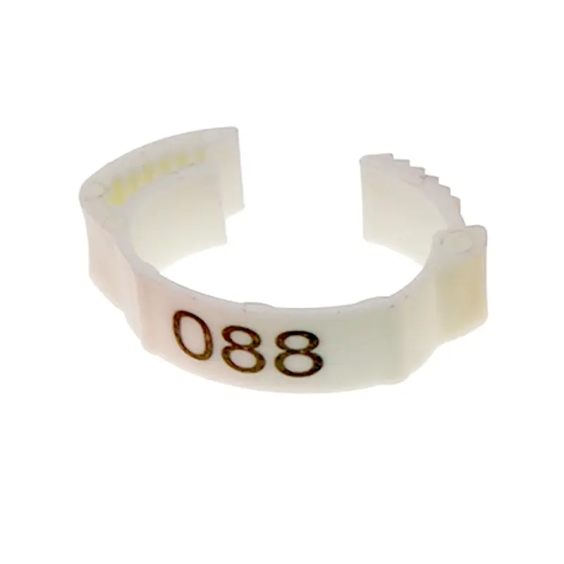 100 Pcs Adjustable snap-on Chicken Foot Ring Laser Print Digital Label Chicken Duck Pigeon Leg Farm Label Identification