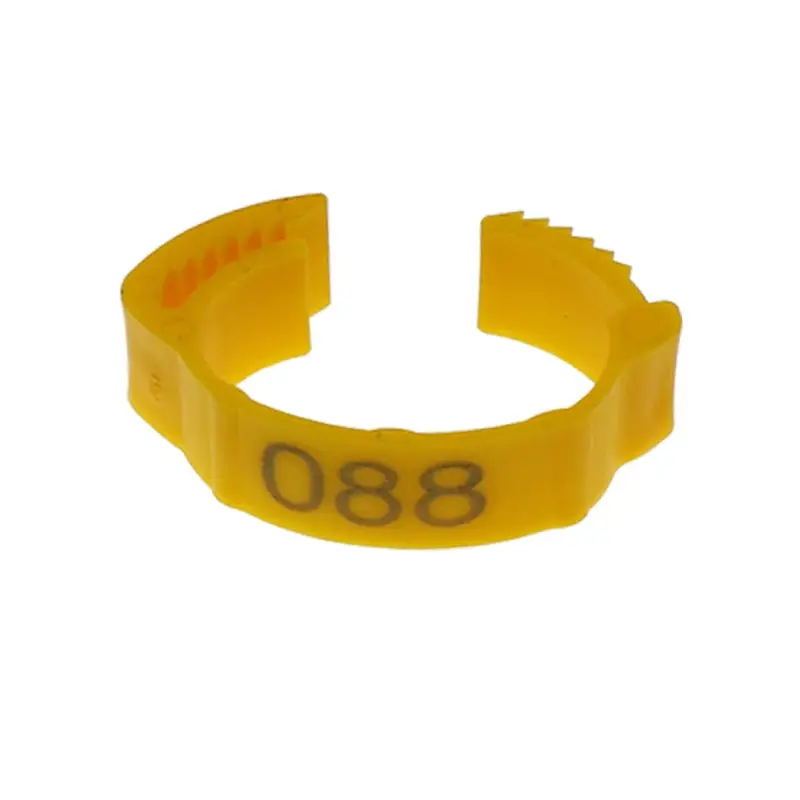 Color Poultry Rings 100 Pcs Adjustable Poultry Foot Ring Chicken  Flexible Retractable Leg Rings Inner Diameter Size 2~2.4cm