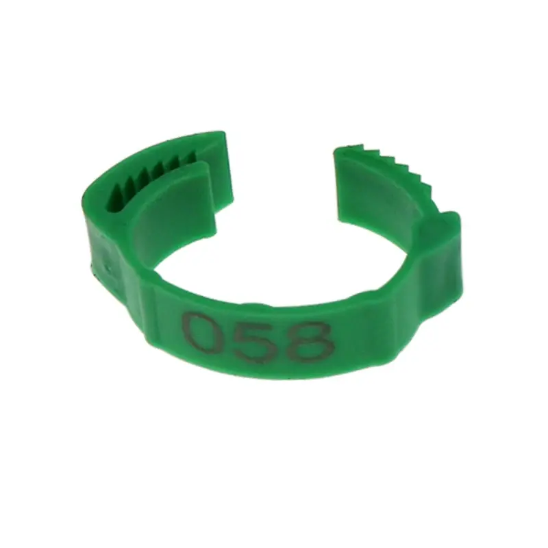 Color Poultry Rings 100 Pcs Adjustable Poultry Foot Ring Chicken  Flexible Retractable Leg Rings Inner Diameter Size 2~2.4cm