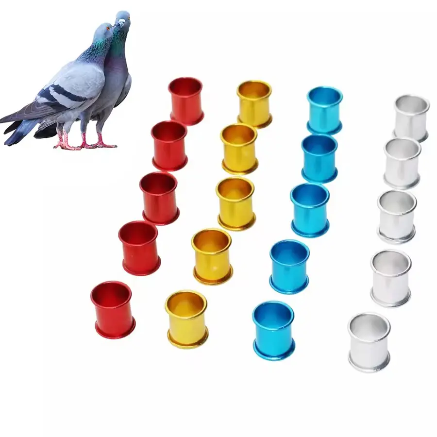 500 Pcs Pigeons Carry Tools Identification Race Birds Aluminium Foot Ring 8mm Quail Parrot Ring Bird Feeding Logo Pigeons Tools