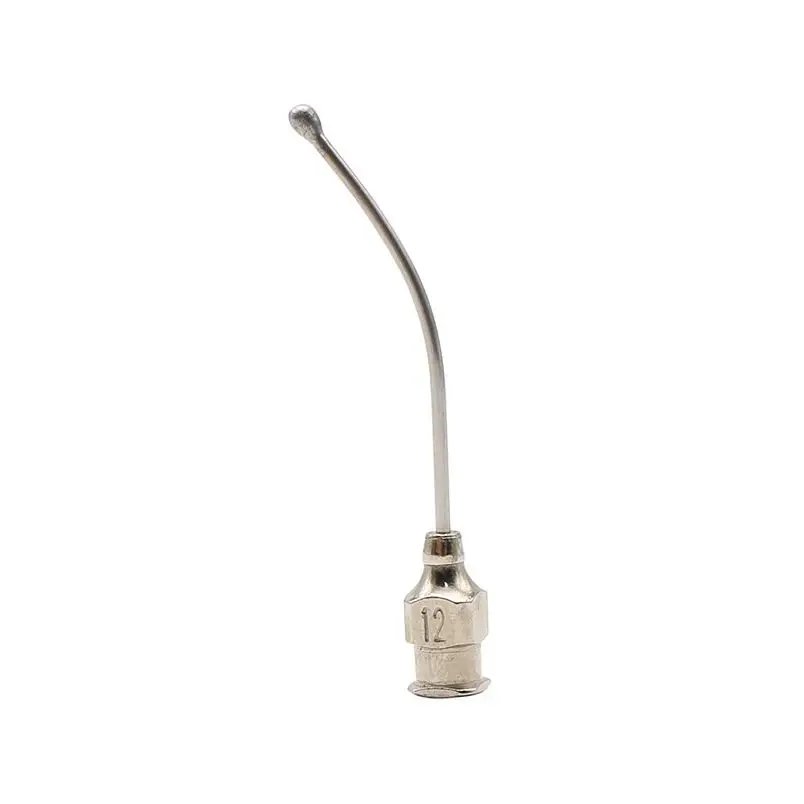 1Pc Stainless Steel Birds Feeding Syringe Bend Needles and Parrots/Birds/Poultry/Pets Straight Elbow Gavage Needles