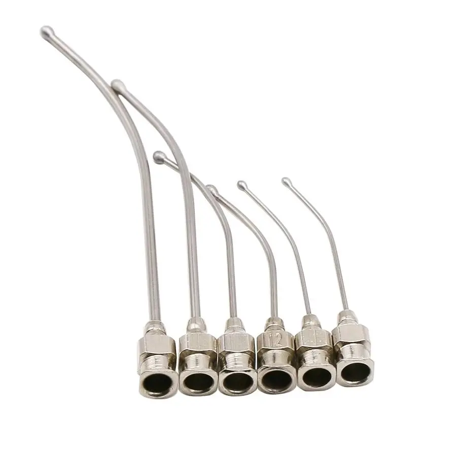 1Pc Stainless Steel Birds Feeding Syringe Bend Needles and Parrots/Birds/Poultry/Pets Straight Elbow Gavage Needles