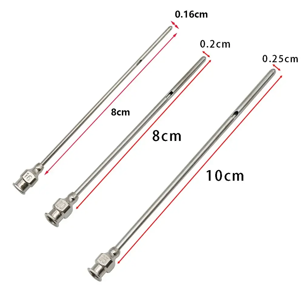 10 Pcs Cow Breasts Needle Goat Milking Needle Milk Through Syringe Farm Farming Stainless Steel Cow Lactation Needle