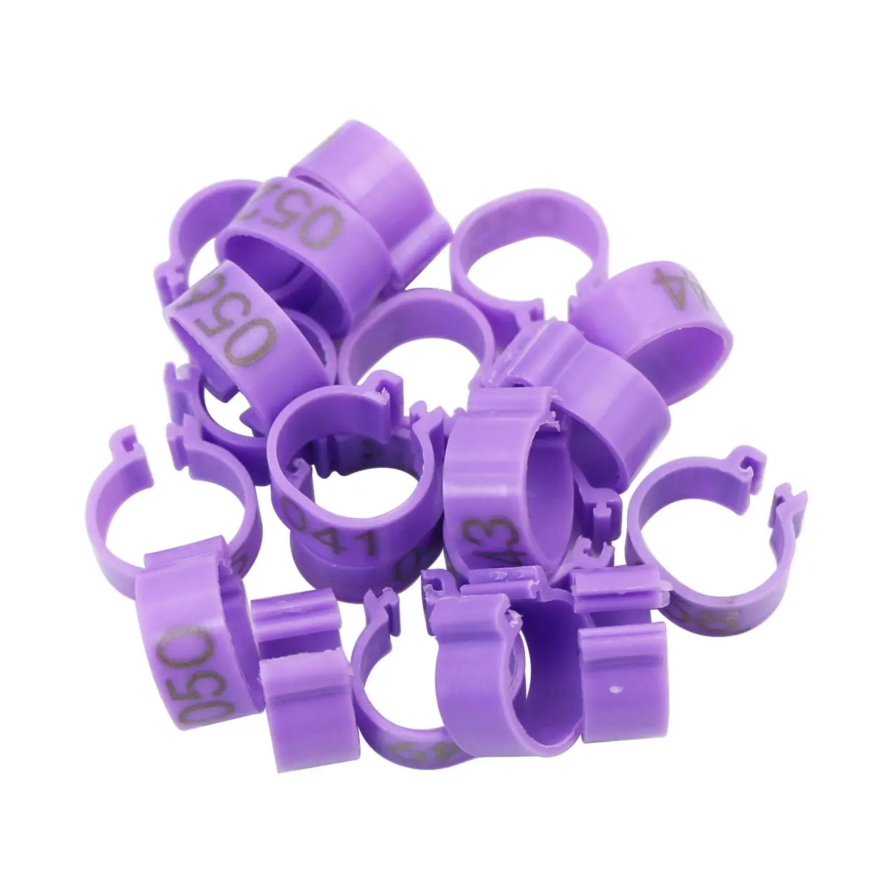 100 Pcs Chicken Foot Rings Label Clasp Plastic Animal Identification Tool Foot 001-100 Label Buckles Band Clip-on Rings 16mm