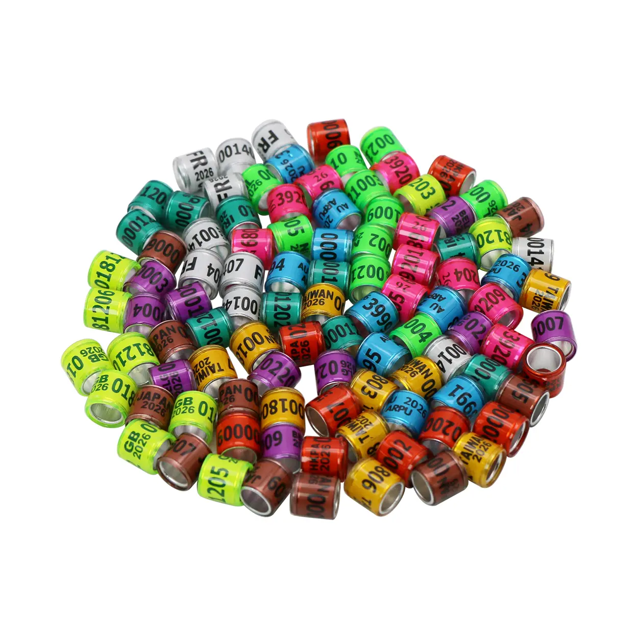 50 Pcs 2026 Style Durable Digital Bird Foot Rings Identity Management Pigeon Racing Training Tool Identification Supplies