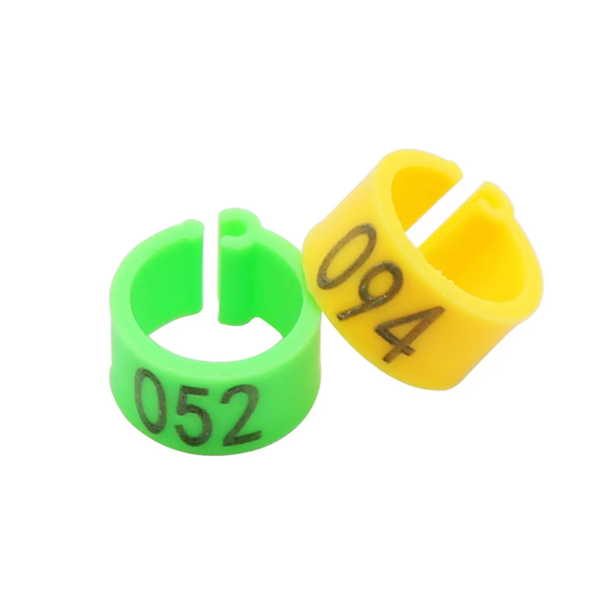 100 Pcs Inner Diameter 8mm/Height 7mm Pigeon Leg Ring Poultry Dove Bird Parrot Clip Rings Snap-on Foot Ring Pigeons Carry