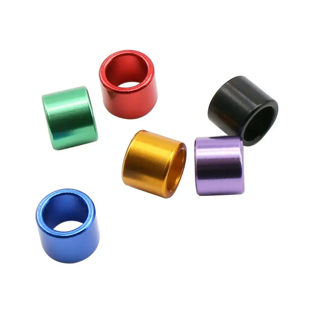 100 Pcs ID 8mm Height 9mm 6 Colors Straight Unnumbered Aluminum Pigeon Bird Foot Ring Outdoor Flight Training Competition Carry