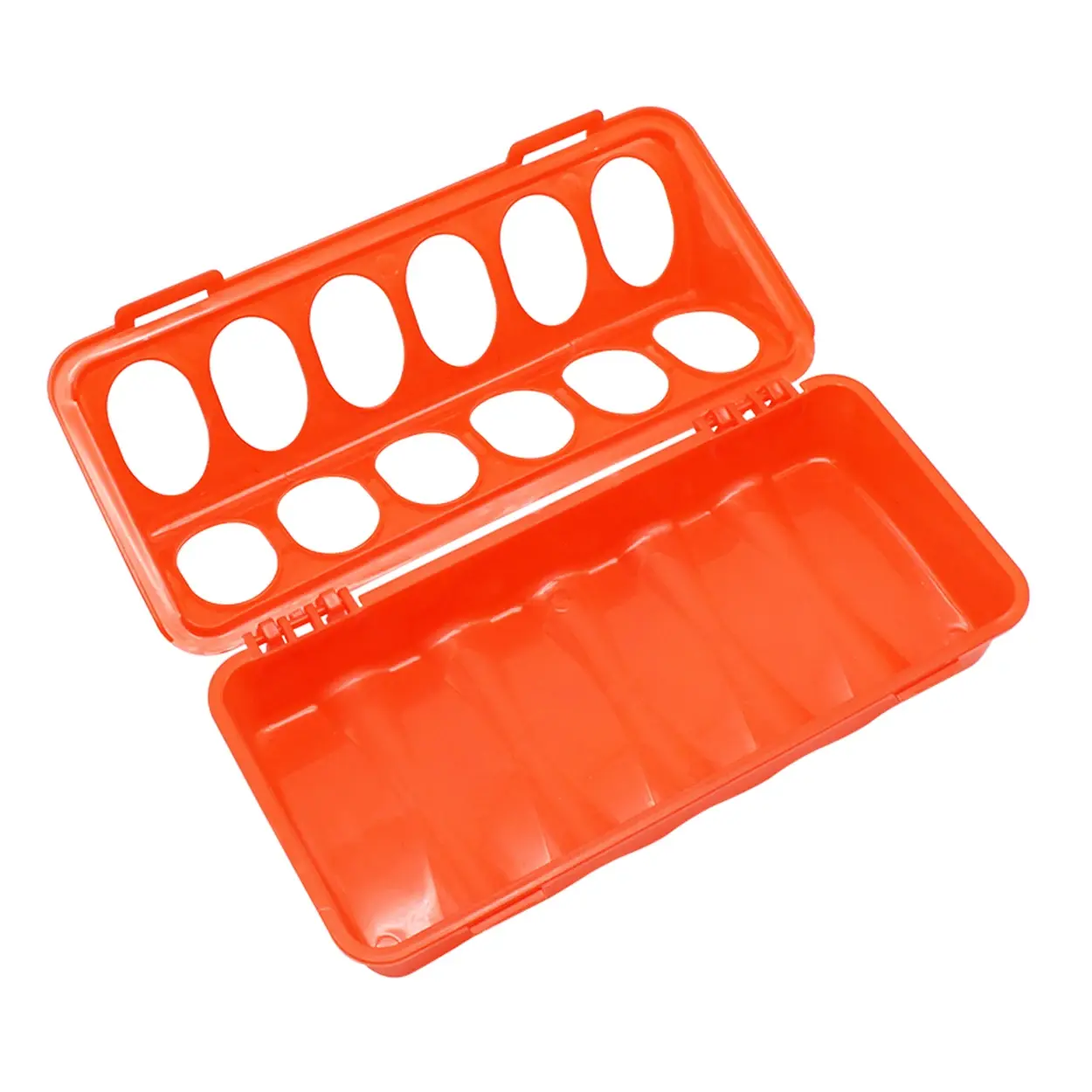 1 Pc 12/18/22 Hole Ground Bird Feeder Plastic Flip-top Double Row Hole Bird Trough Chicken Poultry Feeder Chick Feeding Trough