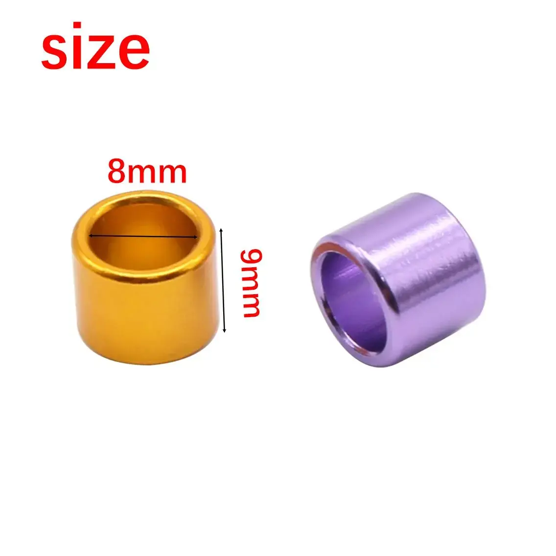100 Pcs ID 8mm Height 9mm 6 Colors Straight Unnumbered Aluminum Pigeon Bird Foot Ring Outdoor Flight Training Competition Carry