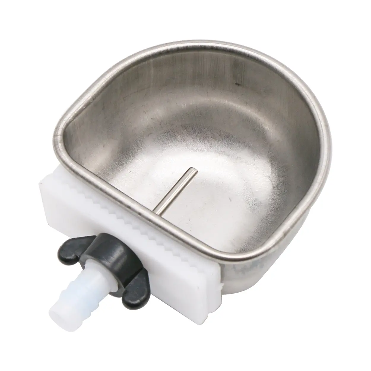 10Pcs Rabbit Water Bowl Farm Rabbit Automatic Drinker Rabbit Cage Fix Cup Fox Mink Stainless Steel Drinking Bowl Farm Breeding