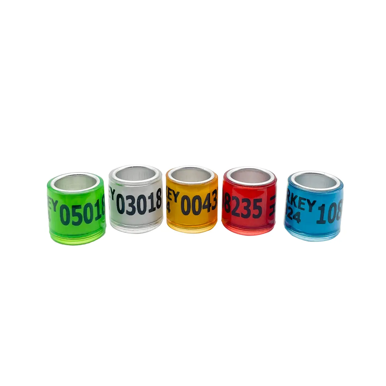 100 Pcs 2026 Aluminum Plastic Material Pigeon Foot Ring With Number Bird Ring Messenger Bird Training Supplies Carry Tools