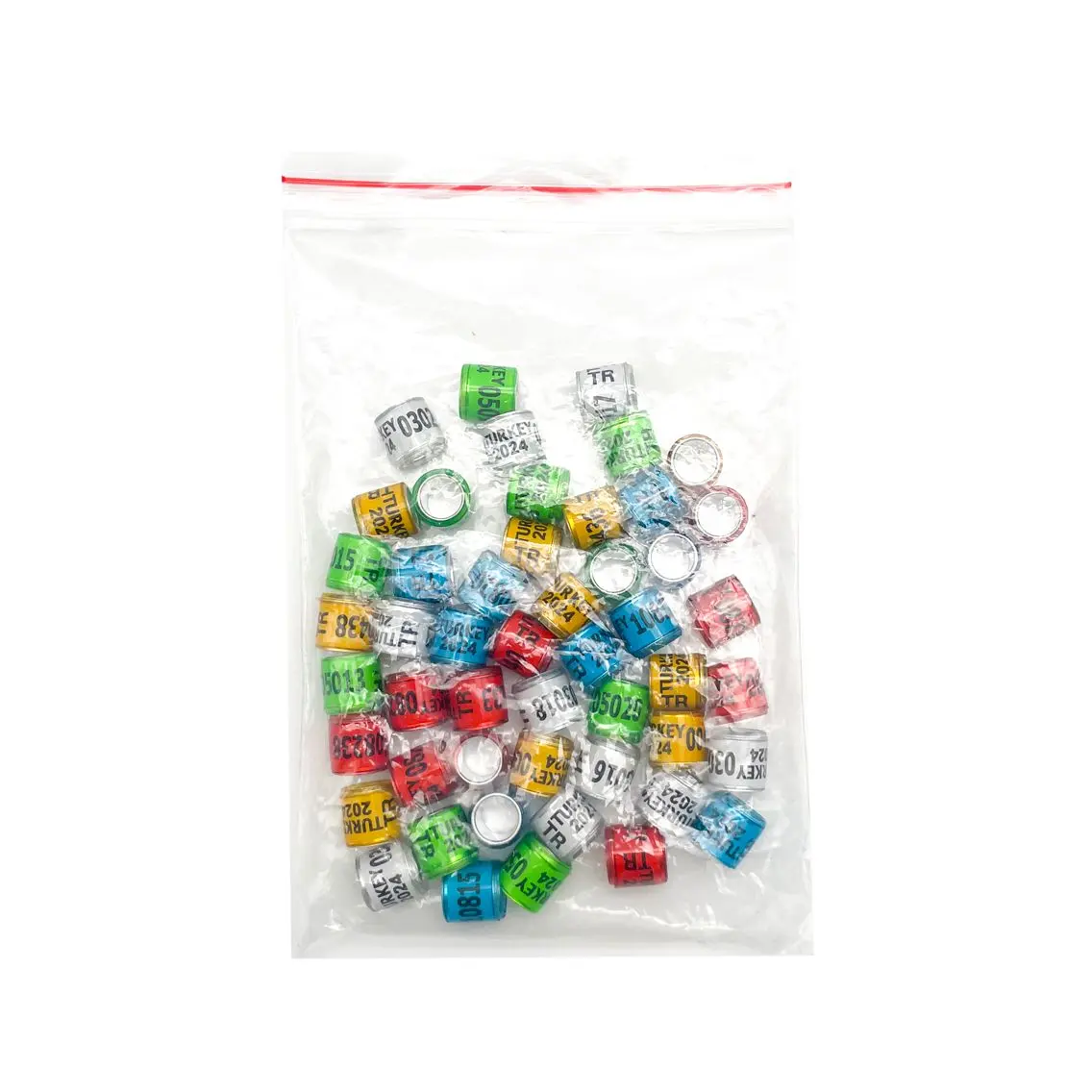 100 Pcs 2026 Aluminum Plastic Material Pigeon Foot Ring With Number Bird Ring Messenger Bird Training Supplies Carry Tools