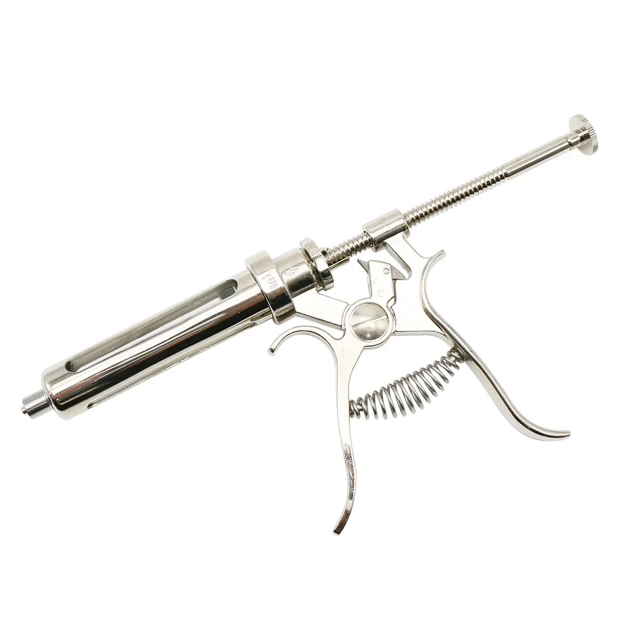 Veterinary Continuos Syringe Revolver Shape 10/20/50ml Stainless Steel Animal Medicine Feeder Vaccination Gun for Cow Pig Shee