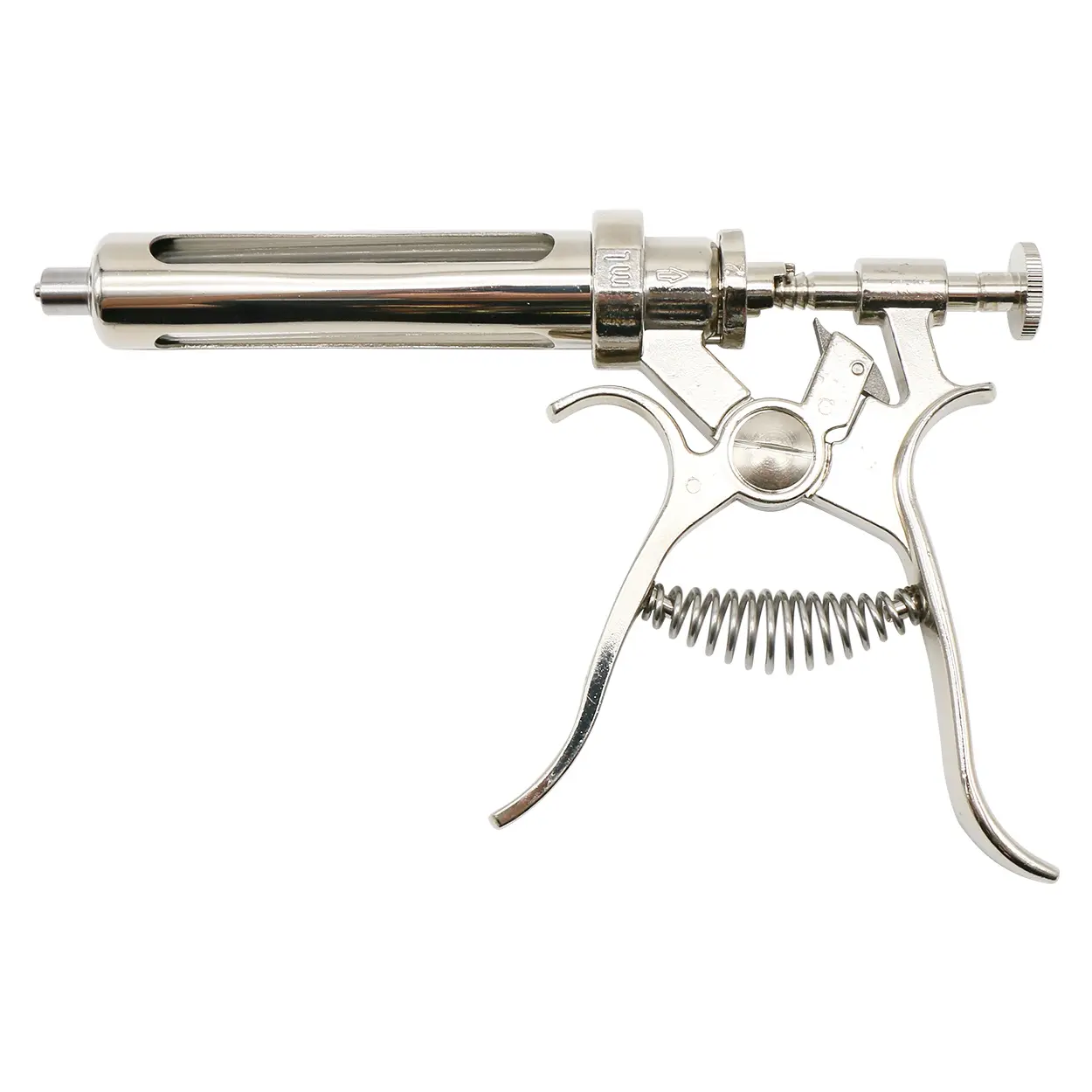Veterinary Continuos Syringe Revolver Shape 10/20/50ml Stainless Steel Animal Medicine Feeder Vaccination Gun for Cow Pig Shee