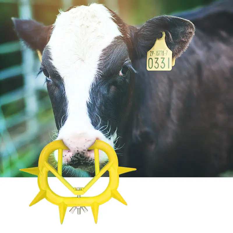 2Pcs Cattle Nose Thorn Plastic Rings Anti Sucking Milking Stop Kit for Calf Cow Weaner Tool Farm Animal Supplies Pet Products
