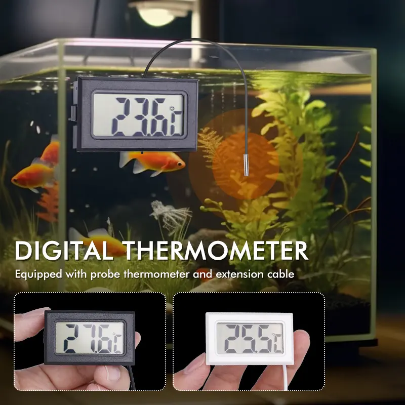 1m-5m LCD Display Fish Tank Embedded Electronic Digital Ehermometer Suitable for Refrigerators and Aquarium Cooler Instruments