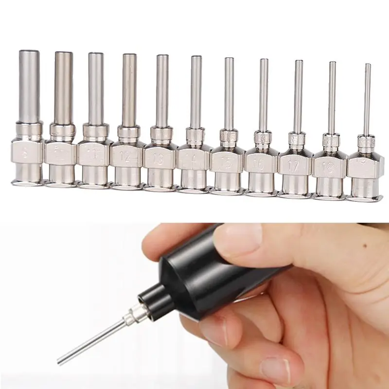 1/2Inch 12Pcs/box Dispensing Needle Stainless Steel Blunt Tip Needle for Filling Liquids, Glues and Syringes 8G-30G Needle